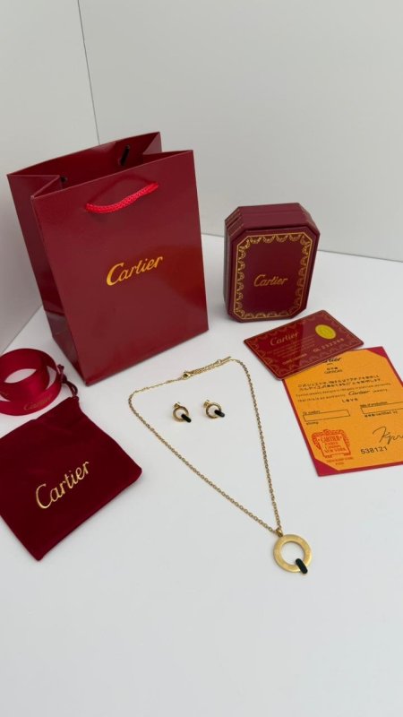 طقم ماركه حلق مع سنسال (cratier ) شامل الملحقات الاصليه