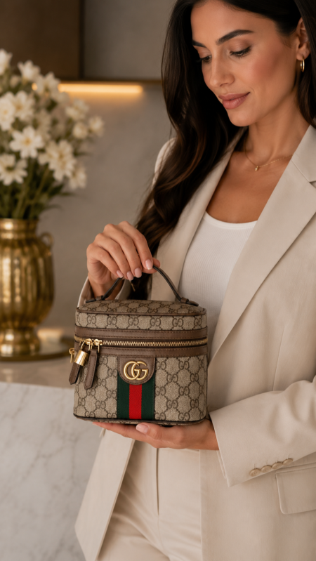 شنطة جوتشي /  301155 gucci make up ماستر كواليتي شامل علبة