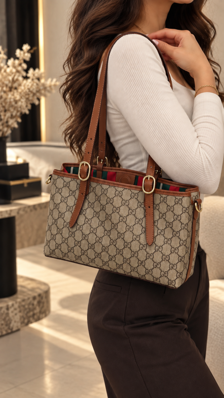 شنطة جوتشي / GG Emblem Tote Gucci بدون علبة