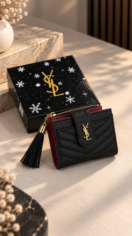 جزدان ysl / saint laurent حجم صغير مع علبة