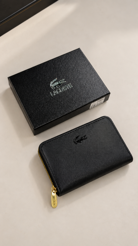 جزدان لاكوست / LACOSTE حجم متوسط شامل علبة