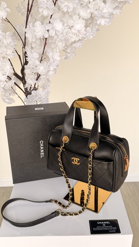 شنطة شانيل / CHANEL Bowling bag 5205 ماستر كواليتي شامل علبة